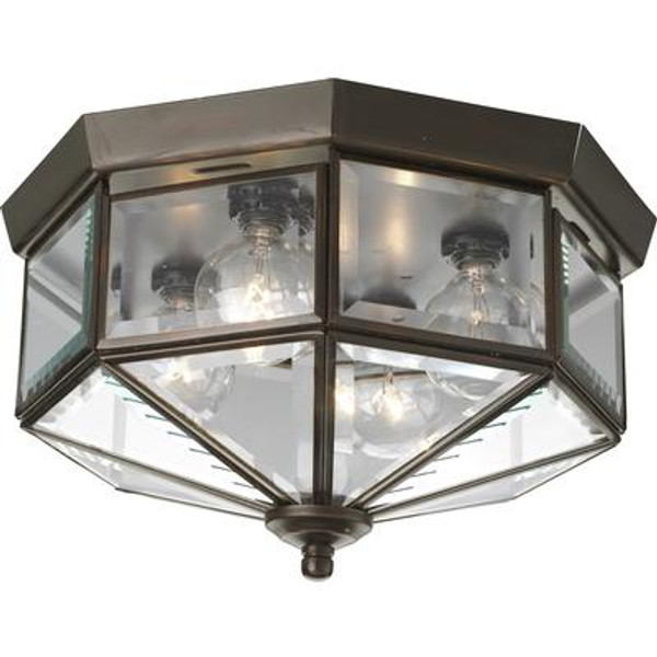 Antique Bronze 4-light Flushmount