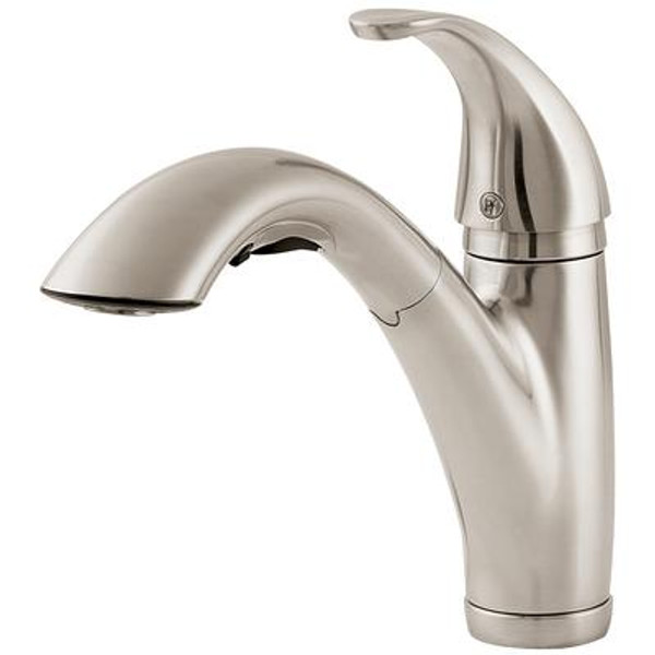 Parisa Lead Free Pull-Out Kitchen Faucet in Stainless Steel