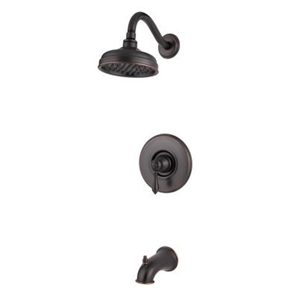 Marielle Single Control Tub/Shower Trim Kit in Tuscan Bronze