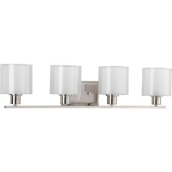 Invite Collection 4-light Brushed Nickel Bath Light