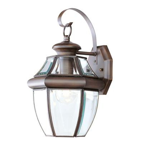 Providence 1 Light Imperial Bronze Incandescent Wall Lantern with Clear Beveled Glass