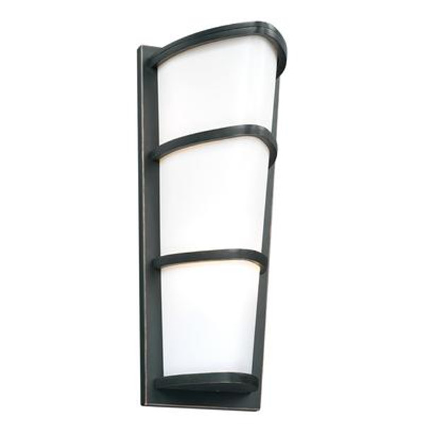 Contemporary Beauty 2 Light Outdoor Wall Sconce with Matte Opal Glass and Oil Rubbed Bronze Finish