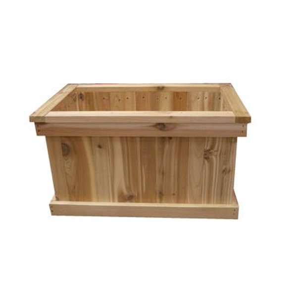 16 In. x 24 In. Rectangular Cedar Planter Box