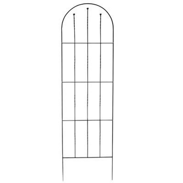 84 In.X 24 In. Spiral Arched Trellis-Black