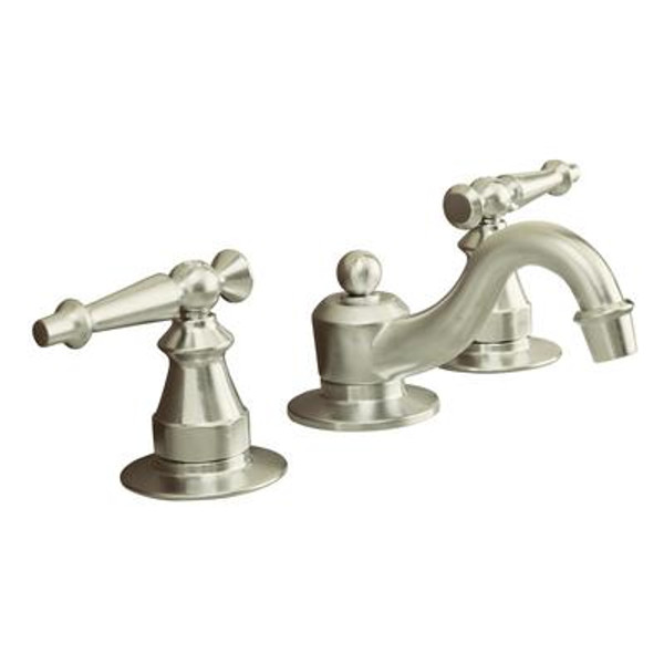 Antique Widespread Lavatory Faucet In Vibrant Brushed Nickel