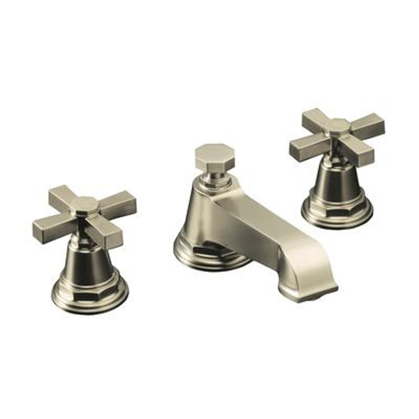 Pinstripe Pure Widespread Lavatory Faucet In Vibrant Brushed Nickel