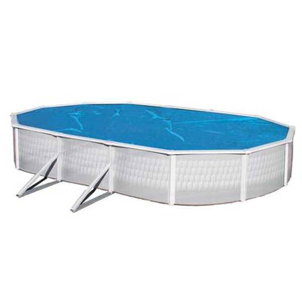 15-Feet x 30-Feet Oval 8-mil Solar Blanket for Above Ground Pools - Blue