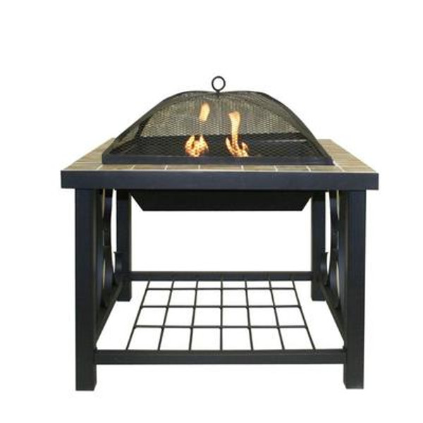 Vermont Tile Combination Wood & Gel Fuel Burning Firepit