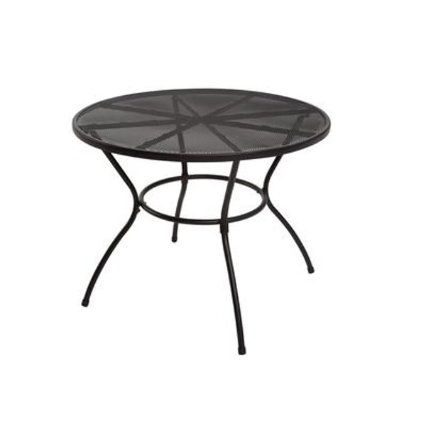 Burlingame 36 Inch Steel Mesh Dining Table - Black