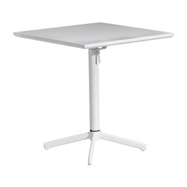 Big Wave Folding Square Table White