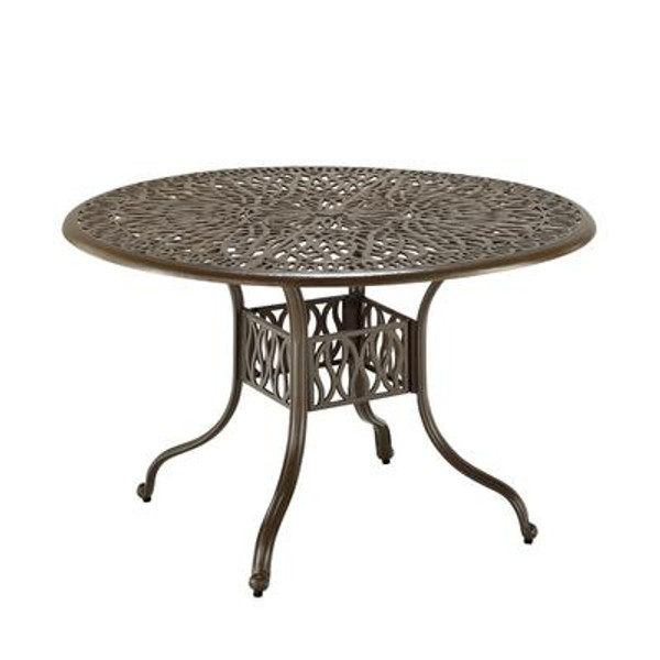 Floral Blossom Taupe 48 Inch Dining Table