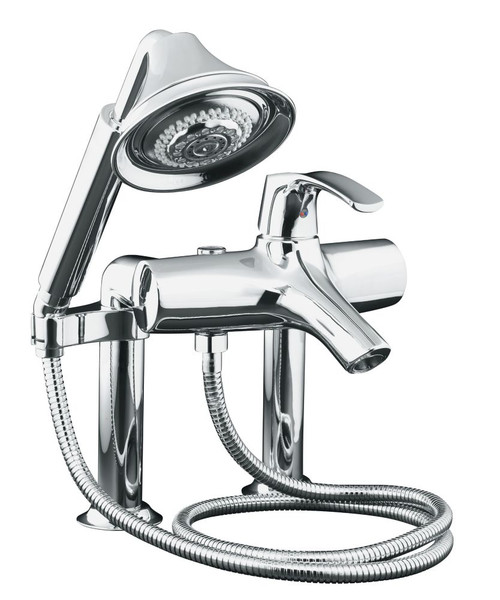 Symbol Bath Faucet With Handshower In Polished Chrome