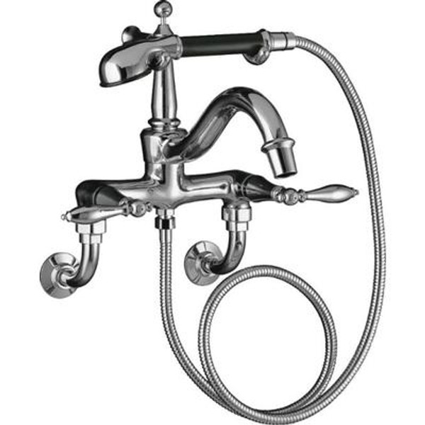 Finial Traditional Bath Faucet In Vibrant Brushed Nickel