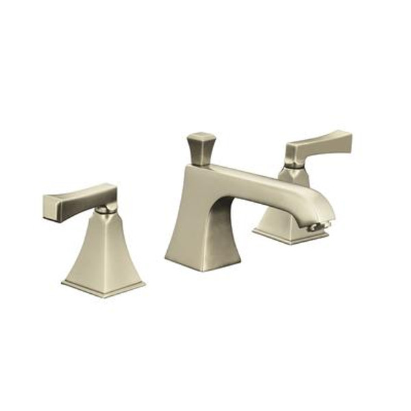 Memoirs Widespread Lavatory Faucet With Stately Design In Vibrant Brushed Nickel