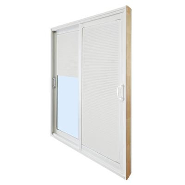 Double Sliding Patio Door - Internal Mini Blinds - 5 Ft. / 60 In. x 80 In.