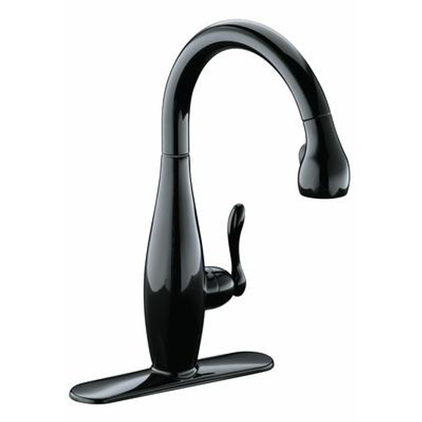 Clairette Kitchen Sink Faucet In Black Black