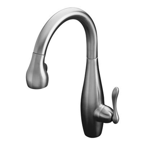Clairette Kitchen Sink Faucet In Brushed Chrome