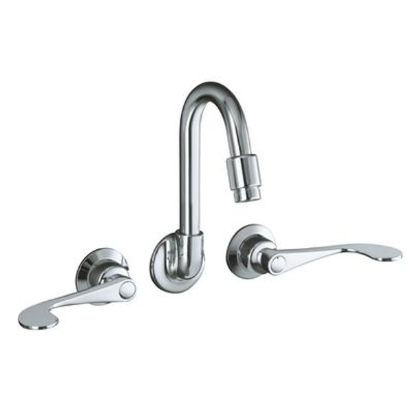 Triton Shelf-Back Sink Faucet In Polished Chrome