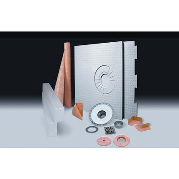 Kerdi Shower Kit 32 x 60  In. with off-set drain