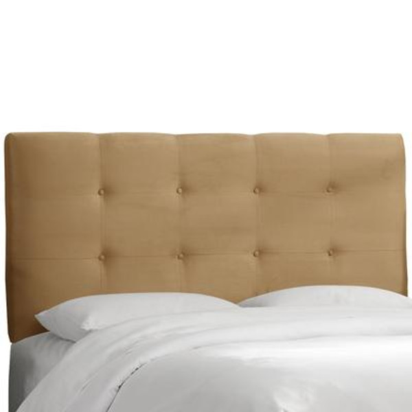 Upholstered King Headboard; Premier Microsuede; Saddle