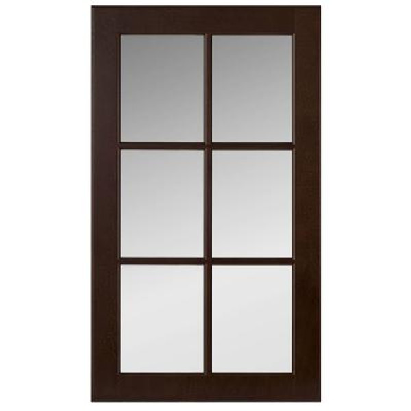 Wood Glass Door Naples 17 3/4 x 30 1/8 Choco