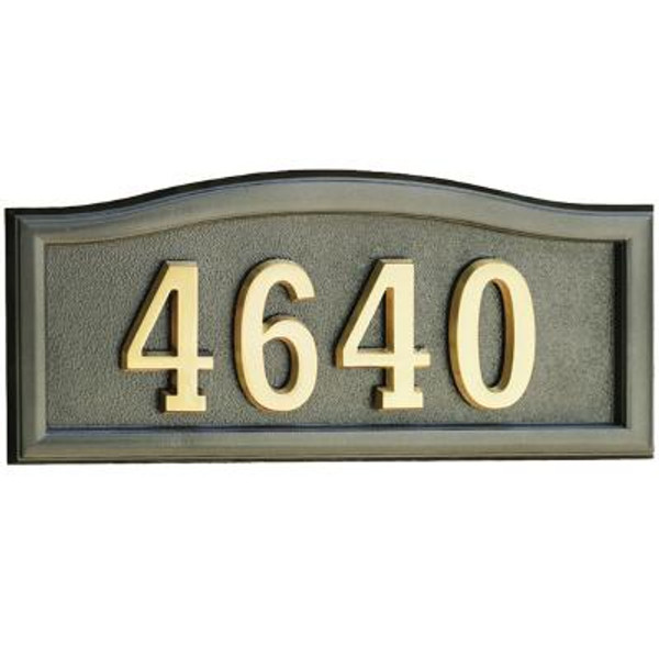 Metallic Bronze Cast Aluminum Address Plaque