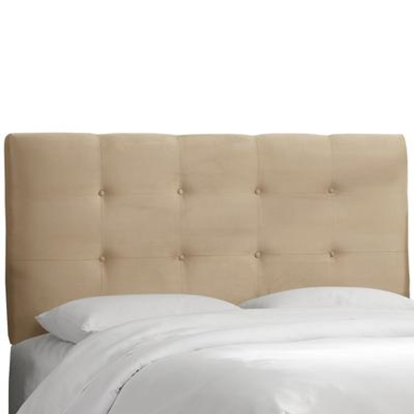 Upholstered Queen Headboard; Premier Microsuede; Oatmeal