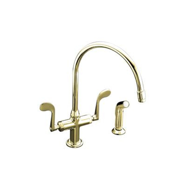 Essex Kitchen Sink Faucet In Vibrant Polished Brass