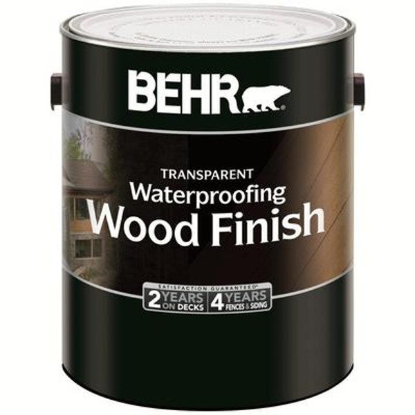 BEHR TRANSPARENT WATERPROOFING WOOD FINISH; NATURAL; 3.79 L
