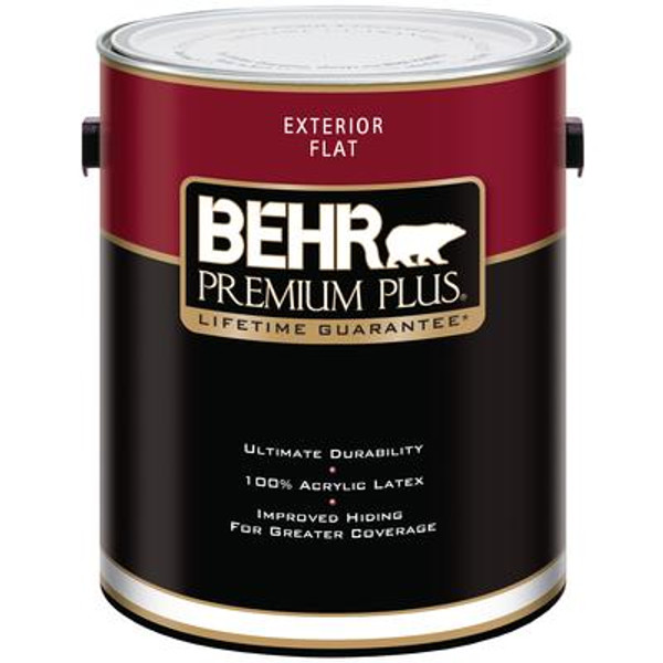 PREMIUM PLUS Exterior Flat Paint - Ultra Pure White; 3.79L