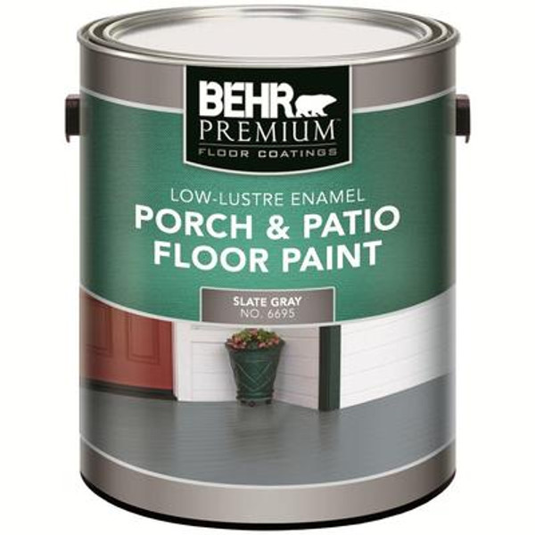 PREMIUM PLUS Interior/Exterior Porch & Floor Paint - Low-Lustre Enamel; Slate Gray; 3.79L