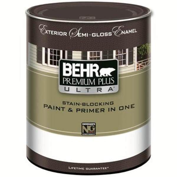 PREMIUM PLUS ULTRA Exterior Semi Gloss Enamel Paint - Ultra Pure White; 946mL