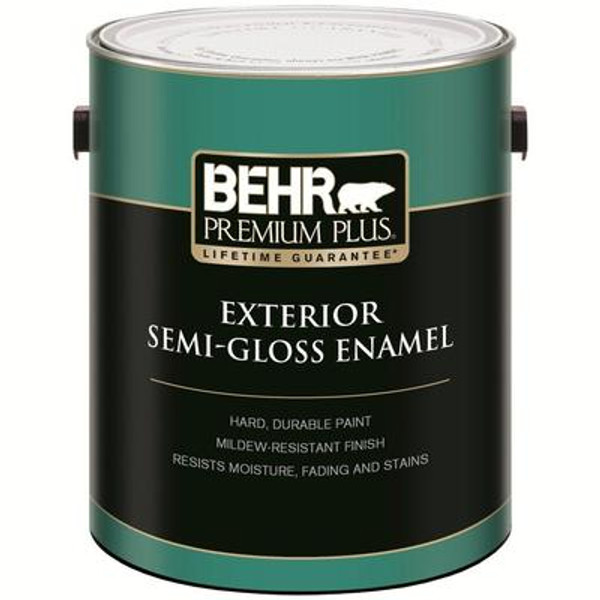 PREMIUM PLUS Exterior Semi-Gloss Enamel Paint - Ultra Pure White; 3.79L