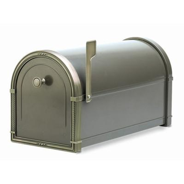 Bronze Coronado Post Mount Mailbox with Antique Bronze Accents