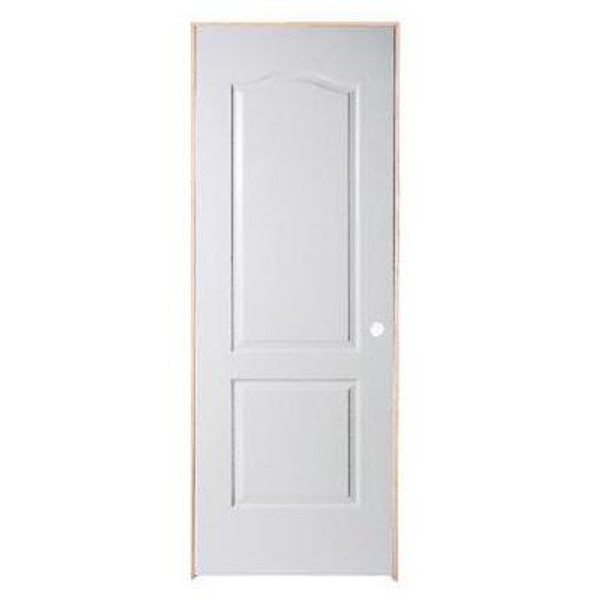 2 Panel Arch Top Textured Pre-Hung Door 30in x 80in - LH