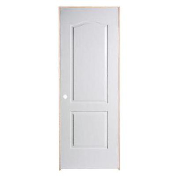 2 Panel Arch Top Textured Pre-Hung Door 30in x 80in - RH