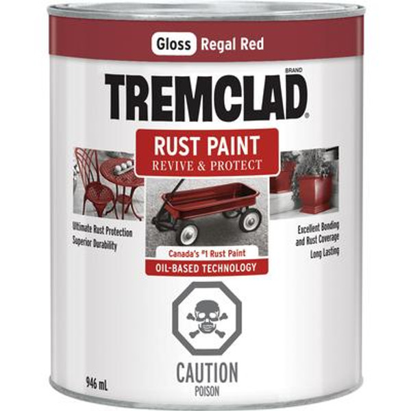 Tremclad Rust Paint Regal Red 946Ml