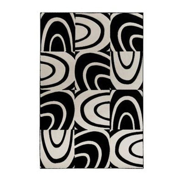 Windows Black 4 Ft. x 6 Ft. Area Rug