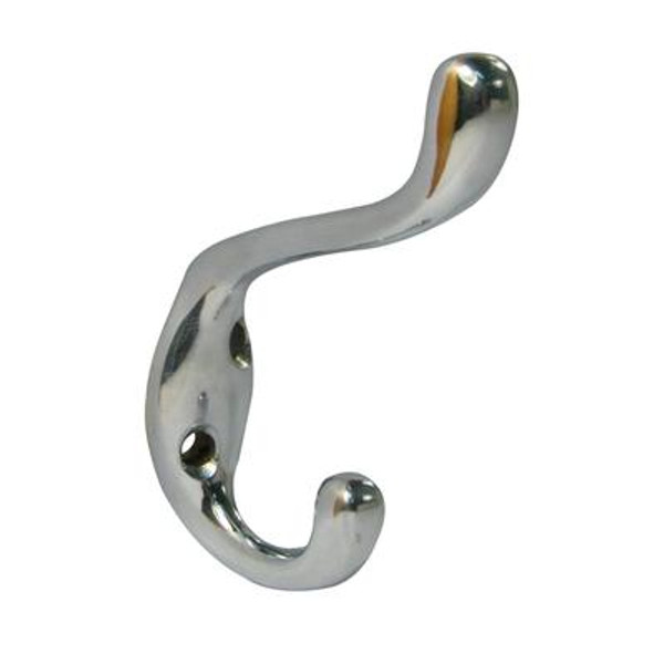Hat And Coat Double Hook 3 1/2 In. - Chrome