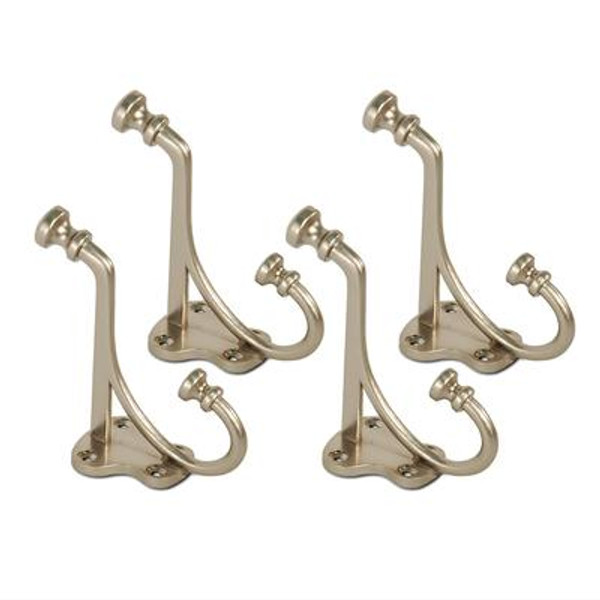 Pewter Hall Hook 4 Pack