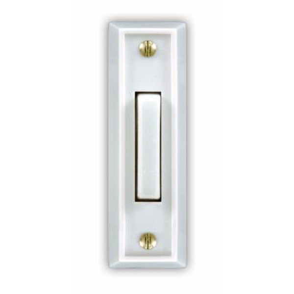 Wired White Push Button With Lighted White Center Bar