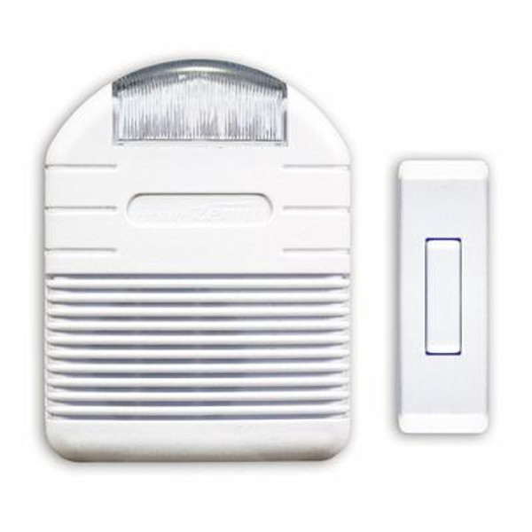 Wireless Plug-In Strobe Door Chime Kit With Flashing Light Perfect For Hearing Impaired