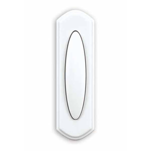 Wireless Battery Operated White Push Button