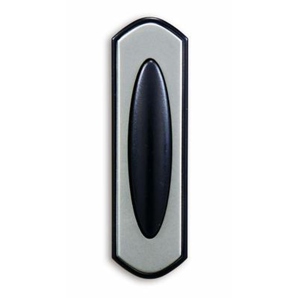 Wireless Battery Operated Black and Satin Nickel Finish Push Button