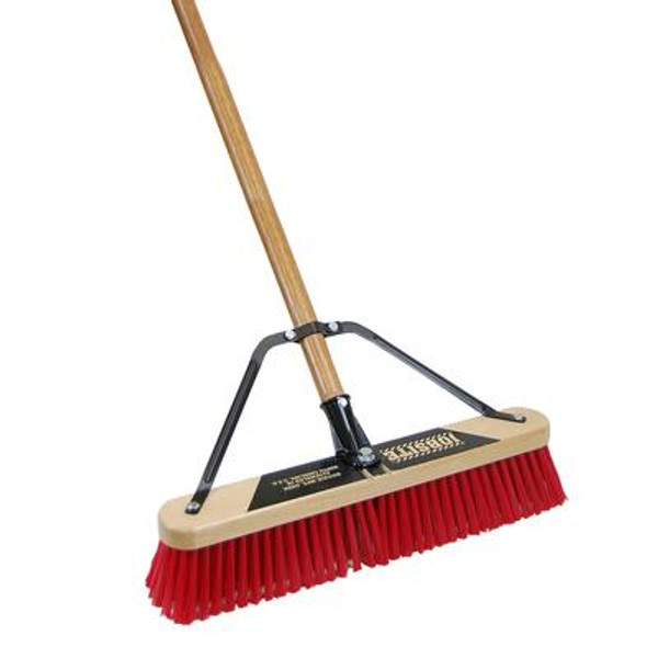 Job Site 18in. Medium Surface Pushbroom-Set Up