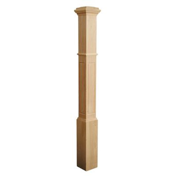 Oak Newel Post 4 In. x 4 In. x 50 In.