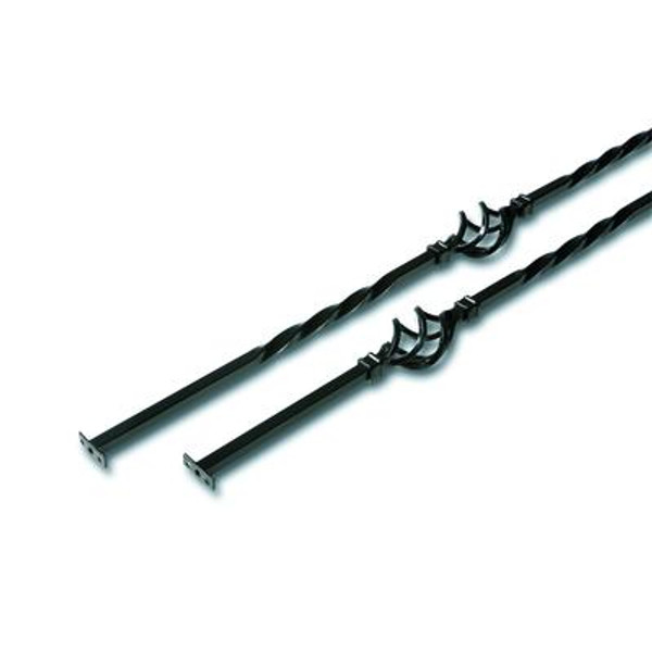 Wrought Iron Basket Hallway Baluster Set 1/2 In. x 1/2 In. x 38 In.