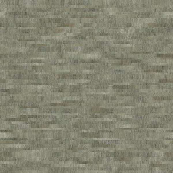 20.5 In. W Grey Mini Subway Tile Pattern with Metallic Accents Wallpaper
