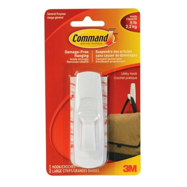 Command Large Hooks & Strips (1 Hook / 2 Strips)