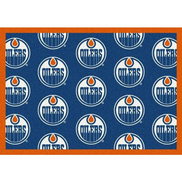 Edmonton Oilers Repeat Rug 7 Ft. 8 In. x 10 Ft. 9 In. Area Rug